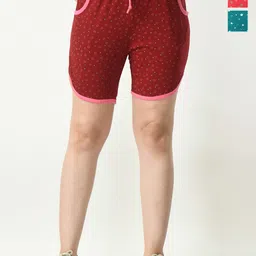 BAESD Women Pack Of 3 Conversational Printed High-Rise Hot Pant Shorts-image-70