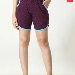 BAESD Women Pack Of 2 Geometric Printed High-Rise Cotton Shorts-image-51