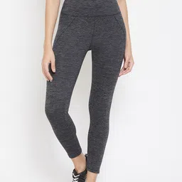 ATHLISIS Women Grey Solid High-Rise Performance Quick Dry Tights-picture-30