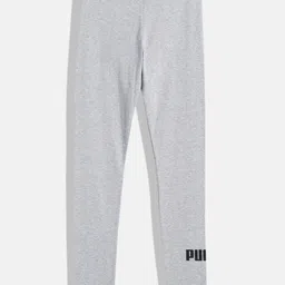 Puma Girls Solid Tight Fit Mid-Rise Essentials Logo Knitted Leggings-picture-27