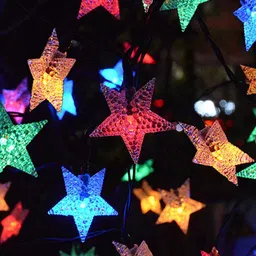 Archies Multicoloured Glass Quirky Decorative LED Star Lights-15
