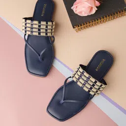 Vishudh Women Ethnic T-Strap Flats-image-63
