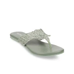 Metro Women Woven Design Open Toe Flats-21