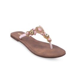 Metro Embellished T-Strap Flats-91