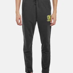 People Men Grey Melange Textured Track Pants-image-29