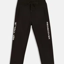Octave Boys Black Solid Track Pants-image-98