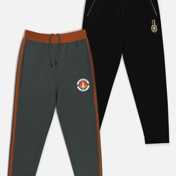 HELLCAT Boys Pack Of 2 Solid Cotton Track Pants-48