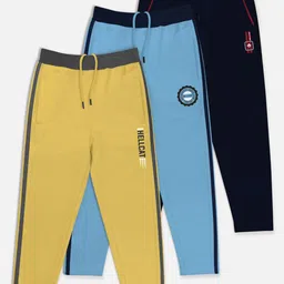 HELLCAT Boys Pack of 3 Solid Cotton Track Pants-image-96