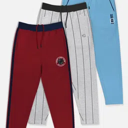 HELLCAT Boys Pack of 3 Solid Cotton  Track Pants-image-95