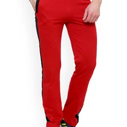 DYCA Men Red Solid Regular Fit Cotton Track Pant-image-58