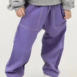LULU & SKY Kids Contrast Stitch Straight-Fit Track Pants-image-43