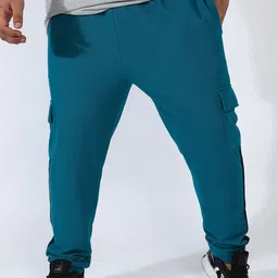 Instafab Plus Men Mid-Rise Cargo Track Pants-picture-45