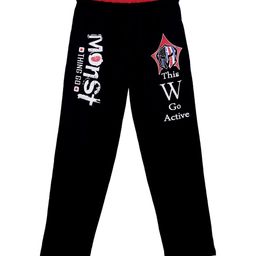 Fashionable Girls Black Printed Pure Cotton Track Pants-image-83