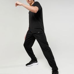 Puma Men Black Solid Tapered Woven Track Pants-54