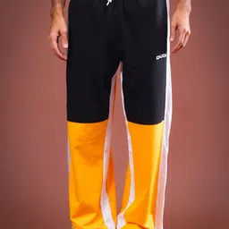 WEARDUDS Men Relaxed Fit Colourblocked Mid Rise Track Pants-picture-16