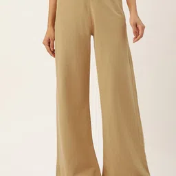 FEMEA Women Cotton Mid Rise Straight Fit Wide Leg Track Pants-picture-13