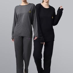 VIMAL JONNEY Women Pack Of 2 Solid Tracksuits-image-19