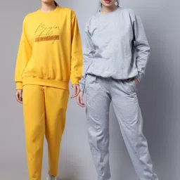 mack jonney VIMAL JONNEY Women Pack of 2 Printed Cotton Tracksuits-picture-42