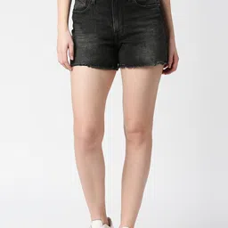 Pepe Jeans Women High-Rise Heavy Fade Denim Shorts-image-30