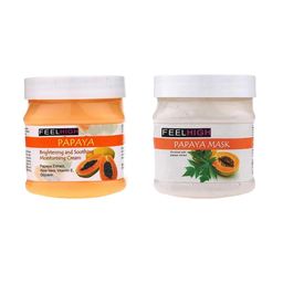 FEELHIGH Set of Papaya Moisturizer Cream & Papaya Mask - 500 g each-11