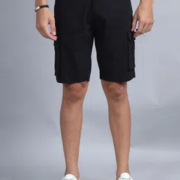 SILISOUL Men Mid-Rise Cargo Shorts-image-79