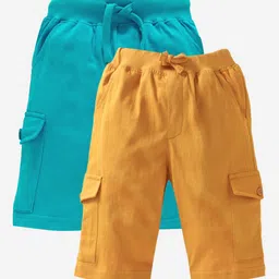KiddoPanti Boys Pack of 2 Pure Cotton Cargo Shorts-picture-15