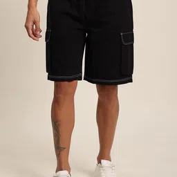 The Roadster Lifestyle Co. Pure Cotton Relaxed-Fit Cargo Shorts-21