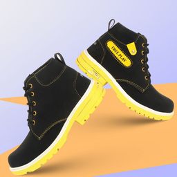 BAESD Boys Mid-Top Round Toe Lace-up Regular Boots-13