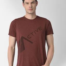 Turtle Men Maroon Typography Printed Slim Fit T-shirt-image-12