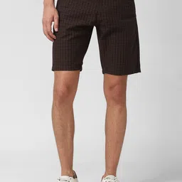 PETER ENGLAND UNIVERSITY Men Checked Mid-Rise Shorts-picture-53