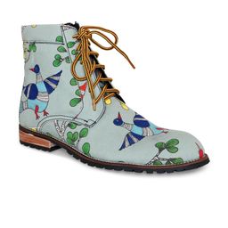 Kanvas Women Multicoloured Colourblocked Flat Boots-picture-45