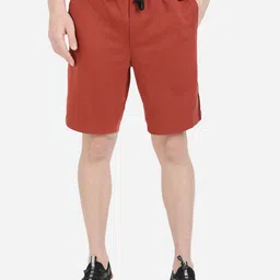JADE BLUE Men Rust Pure Cotton Shorts-image-35