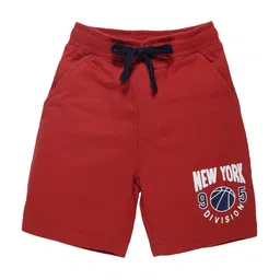 PLUM TREE Boys Orange Printed Outdoor Cotton Regular Shorts-image-46