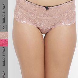 N-Gal Women Pack Of 2 Lace Boy Shorts-image-84