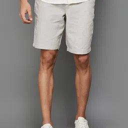 Fame Forever by Lifestyle Men Mid Rise Cotton & Linen Shorts-picture-10