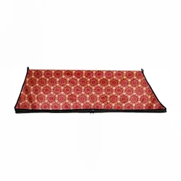 Stylista Red & Yellow Ethnic Motif Rectangular Bed Server Mat with Zipper-45