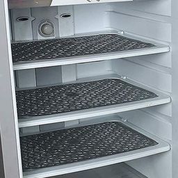 Kuber Industries Grey Thick PVC 6 Pieces Refrigerator Drawer Mat Set-92