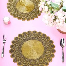 PURINA'S Cream 2 Pieces Beaded Table Placemats-image-4