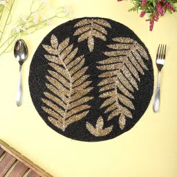 Aditya Impex Black & Brown 2 Pieces Embellished Table Placemats-picture-41
