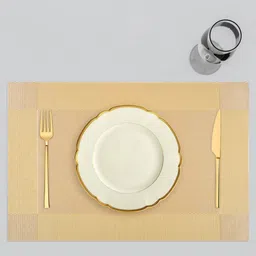 Kuber Industries 6 Pieces Rectangular Table Placemats-52