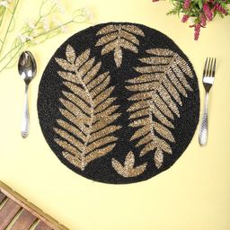 Aditya Impex Black & Brown Beaded Table Placemat-picture-56