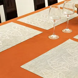Yellow Weaves 6-pcs Beige Textured Jute Table Placemats-image-90