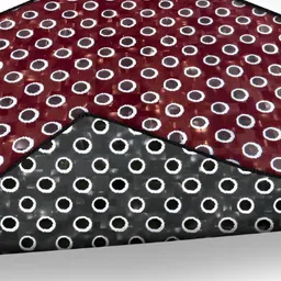 Stylista Grey & Maroon Dot Printed Geometric Reversible Table Placemats-52