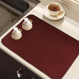 Kuber Industries Purple & Maroon 2 Pieces Kitchen Self Drying Microfiber Table Placemats-57