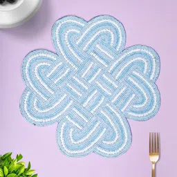 Aditya Impex White & Blue Embellished Table Placemat-picture-38