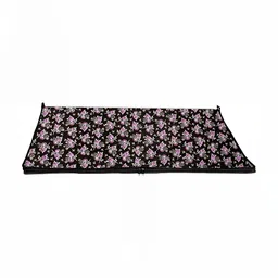 Stylista Black & Violet Floral Printed Rectangular Floor Mat-10