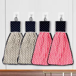 Kuber Industries Set of 4 Printed Hanging Kitchen Towel-49