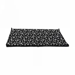 Stylista Black & White Floral Printed Rectangle Zipper Floor Mat-image-84