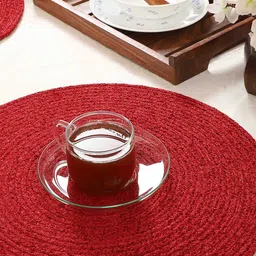Jamio Firati Set Of 2 Red Solid Table Placemats-picture-40
