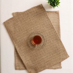 Jamio Firati Pack of 2 Brown Solid Rectangular Table Placemats-40